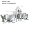 ZONESUN ZS-HYS60 complete syringe pouch packaging line with incline elevator