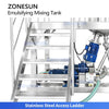 ZONESUN ZS-EM2 Stainless Steel Emulsifying Mixing Tank with Operating Platform for Cosmetics & Food