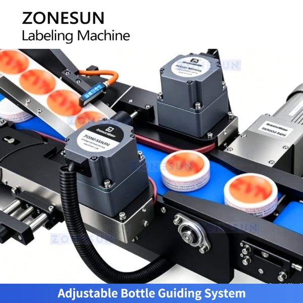 Adjustable bottle guiding system