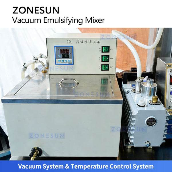 ZONESUN ZS-YK5L Lab-scale Vacuum Emulsifying Mixer for Lotion Gel Cream