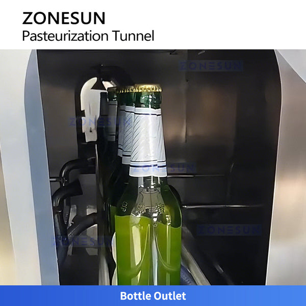 ZONESUN ZS-PM2 Tunnel Pasteurizer for Bottled Juice Milk Beverage Heat Treatment