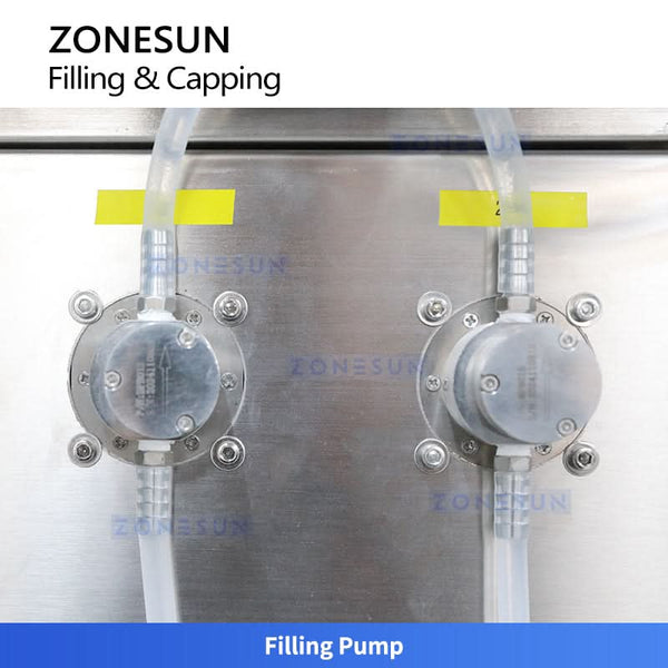 ZONESUN ZS-AFC17R Automatic Magnetic Pump Roll-on Deodorant Filling Capping Machine 2 Heads