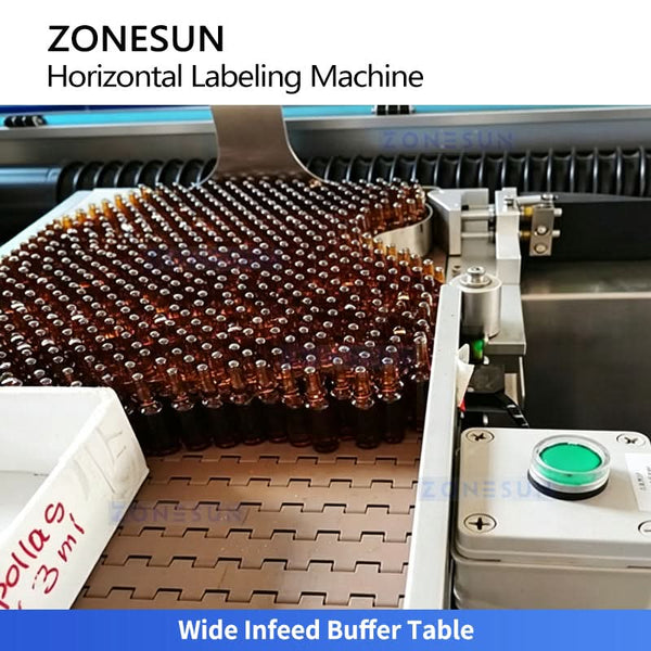ZONESUN ZS-TBRH200 Automatic Ampoule & Vial Labeling Machine | Vertical to Horizontal Round Bottle Labeler 300 pcs/min
