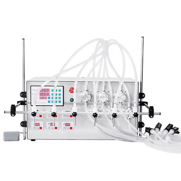 ZONESUN ZS-MP5000 6-Nozzle Magnetic Pump Liquid Filling Machine Desktop