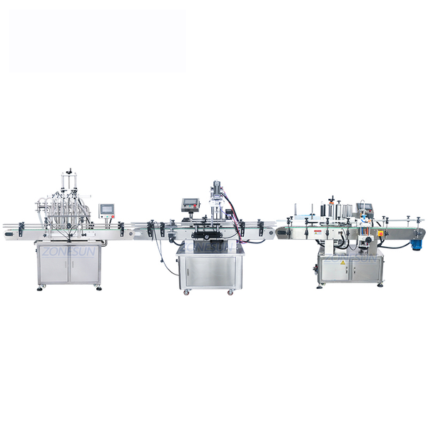 ZONESUN ZS-FAL180P4 Honey Bottle Filling Capping Labeling Line