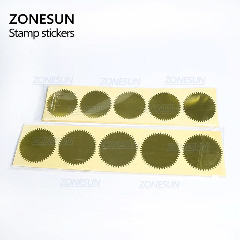 ZONESUN 100Pcs 45mm Embosser Sticker for Embossing Stamp Customize Emb