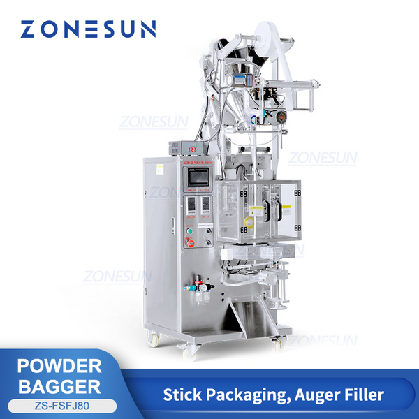 Zonesun ZS-FSFJ80 Vertical Powder Filling and Sealing Machine 0.5-100g Auger Filler for Coffee Spices