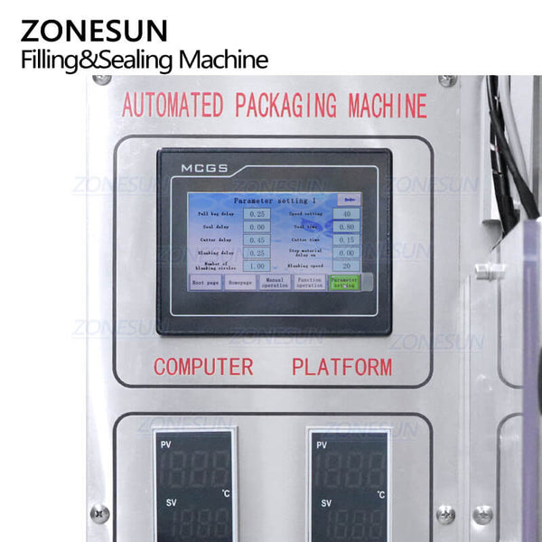 Zonesun ZS-FSFJ80 Vertical Powder Filling and Sealing Machine 0.5-100g Auger Filler for Coffee Spices