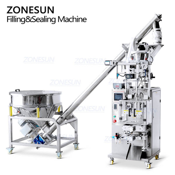 Zonesun ZS-FSFJ80 Vertical Powder Filling and Sealing Machine 0.5-100g Auger Filler for Coffee Spices