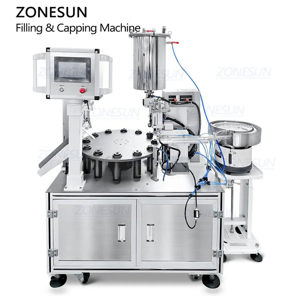 ZONESUN ZS-AFC23 Automatic Mascara Filling and Capping Machine High-Precision Cosmetic Tube Packaging Solution