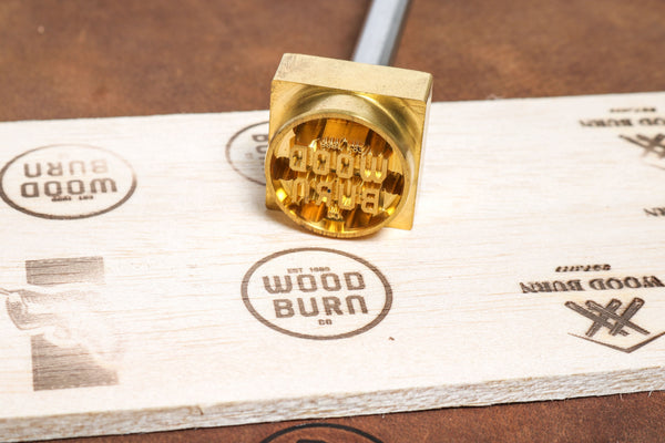 ZONESUN Custom Brass Logo Stamp Mold for Leather Wood PU Hot Foil Stamping