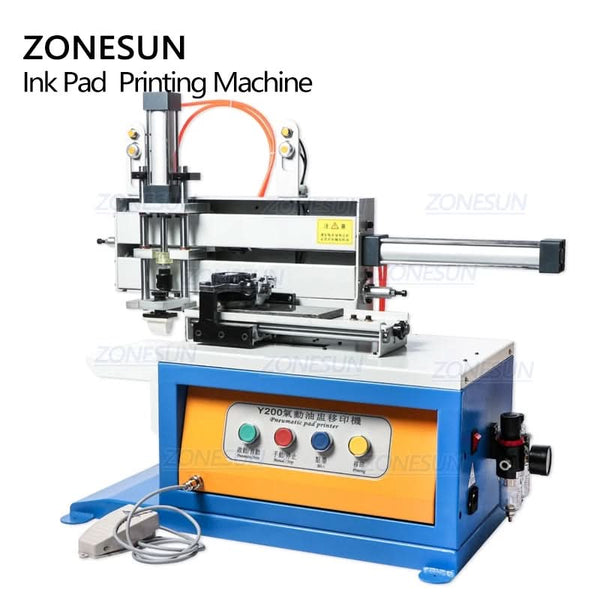 ZONESUN Y200 Pneumatic Flat & Curved Surface Pad Printing Machine