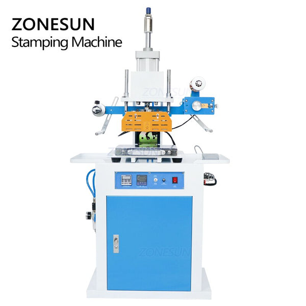 ZONESUN ZS-819C Pneumatic Hot Foil Stamping Machine Leather Wood Glass Custom Stamp