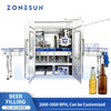 ZONESUN ZS-AFC883B automatic beer bottle rinsing, isobaric filling and crown capping machine