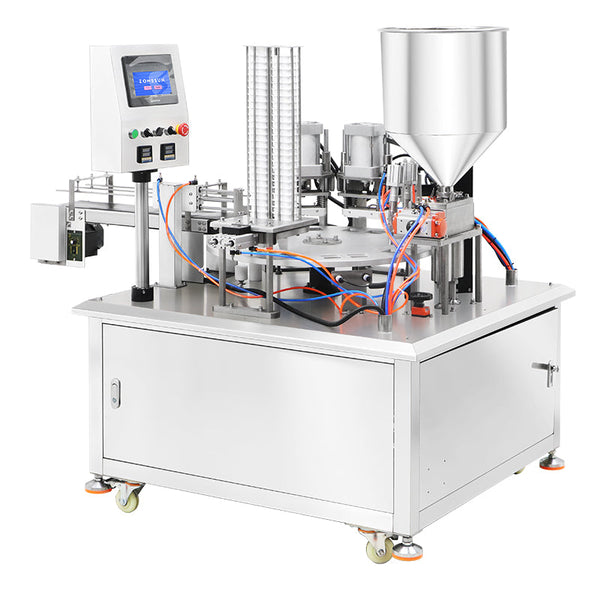 ZONESUN ZS-AFS06 Automatic Cup Filling and Sealing Machine for Paste Cream Rotary Yogurt Cup Filler