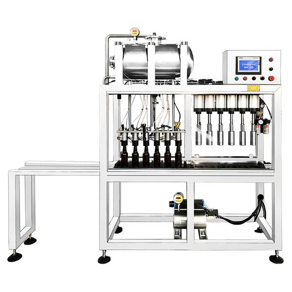 ZONESUN ZS-CFC5 Semi Automatic Beer Filling and Capping Machine for Craft Breweries
