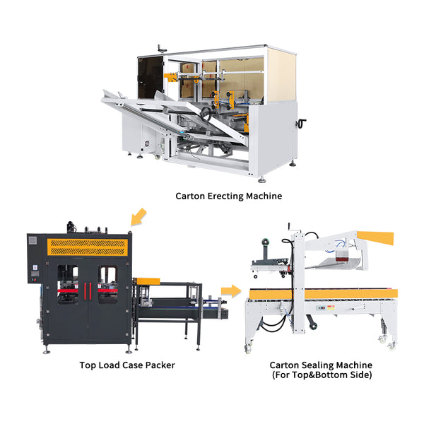 ZONESUN ZS-CSPM2 End-of-Line Packaging Line Integrated Case Erecting Loading Carton Sealing System