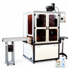 ZONESUN ZS-SWP3 bottle and jar screen printing machine with printed containers on white background