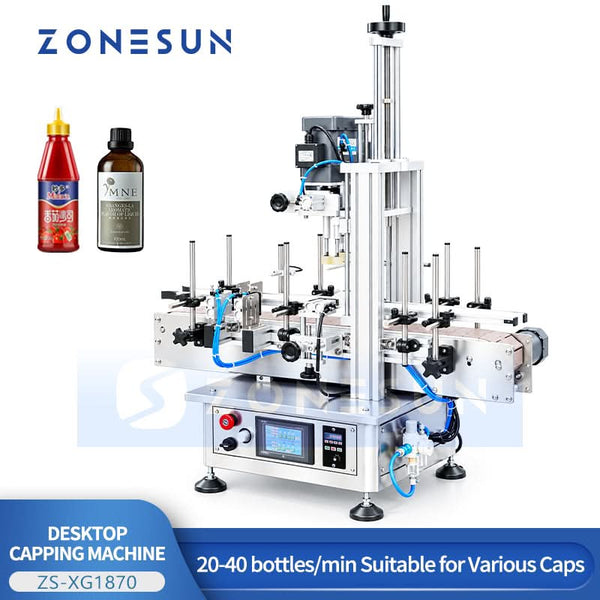 ZONESUN ZS-XG1870 desktop pneumatic spindle capping machine