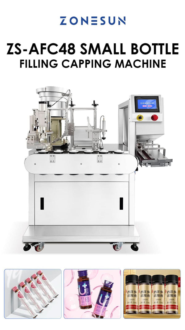 ZONESUN ZS-AFC48 Automatic Small Bottle Oral Liquid Filling and Capping Machine