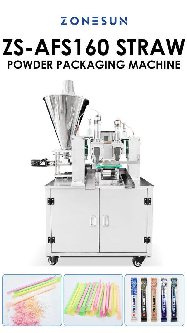 ZONESUN ZS-AFS160 Automatic Straw Stick Powder Packing Machine for Coffee Drink