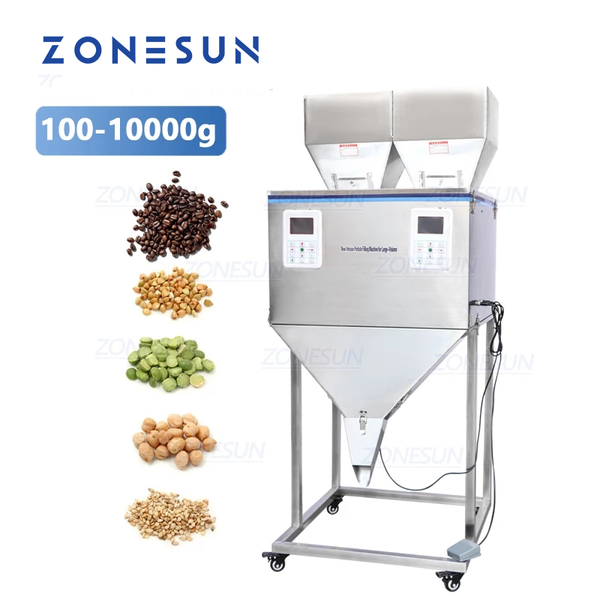 ZONESUN DL-5000D Semi Auto Dual-Head Powder Weighing Filling Machine