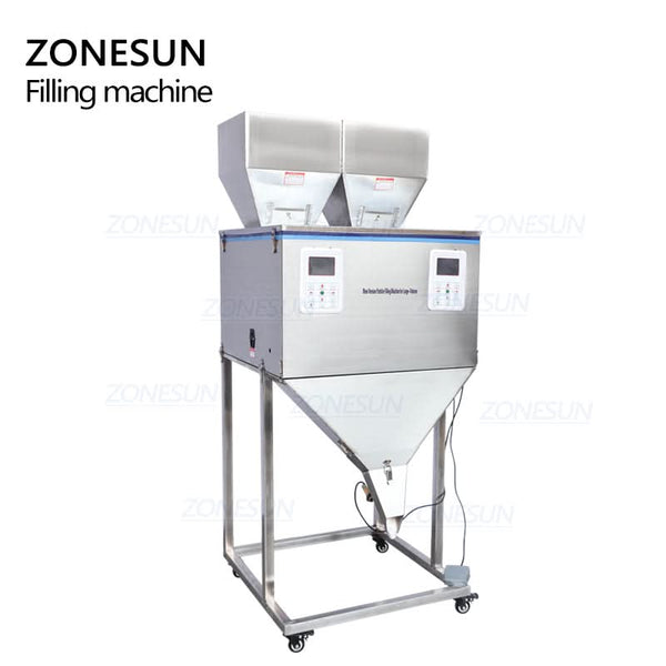 ZONESUN DL-5000D Semi Auto Dual-Head Powder Weighing Filling Machine