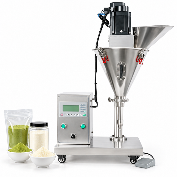 ZONESUN ZS-FM100S auger powder filler with milk powder and matcha