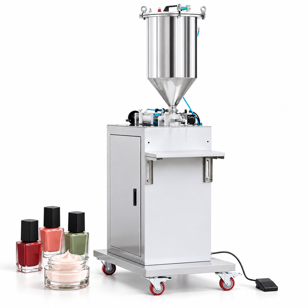 ZONESUN ZS-GTPP1 piston paste filling machine with nail polish bottles and cream