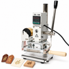 ZONESUN ZS-100 Manual Hot Foil Stamping Machine for Leather, Paper & Wood with material application samples