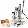 ZONESUN ZS-100C Hot Foil Stamping Machine for Leather, Wood, Paper & PVC with material application samples