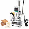 ZONESUN ZS-90 Digital Hot Foil Stamping Machine for Leather, Rubber, Plastic & Paper with material application samples