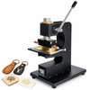 ZONESUN WT-90XTS Hot Foil Stamping Machine for Leather, Wood, Paper & Plastic with material application samples