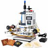ZONESUN ZS-QS100 Pneumatic Hot Foil Stamping Machine for Leather & Paper with material application samples
