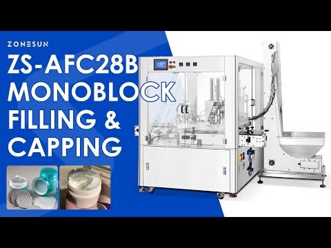ZONESUN ZS-AFC28B Automatic Monoblock Cosmetic Filling Foil Sealing Capping Machine