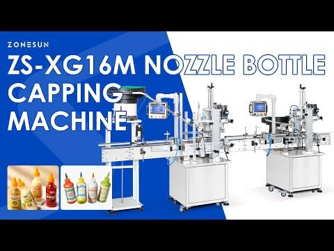 ZONESUN ZS-XG16M Automatic Capping Machine for Nozzle Caps and Sauce Bottles