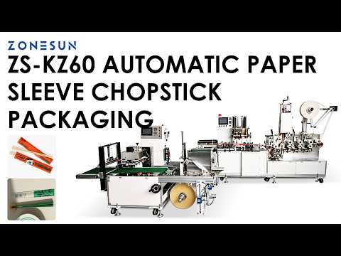 ZONESUN ZS-KZ60 High-Speed Automatic Chopstick Packaging Machine Paper Flow Wrapper with Printing