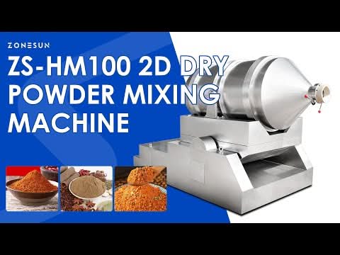 ZONESUN ZS-HM100 Industrial 2D Mixer Rotary Swing Motion Powder Blender Machine Powders and Granules