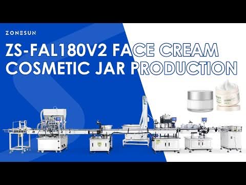 ZONESUN ZS-FAL180V2 Cosmetic Cream Production Line Servo Filling Automatic Capper Labeler