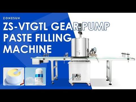 ZONESUN ZS-VTGTL2 Automatic Gear Pump Paste Filling Machine for Vaseline and Wax