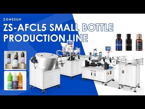 ZONESUN ZS-AFCL5 Automatic Small Bottle Filling Capping and Labeling Production Line