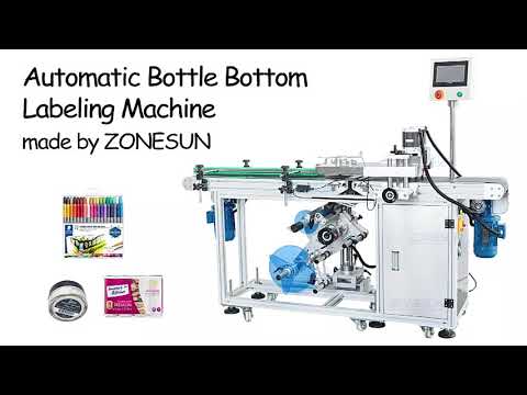 ZONESUN ZS-TB125 Automatic Bottom Labeling Machine Bottom Label Applicator for Bottle Boxes Containers