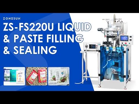 ZONESUN ZS-FS220U Automatic VFFS Sachet Liquid and Paste Filling Sealing Machine