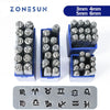 ZONESUN  12PCS Leather Stamp Jewelry Metal Stamps Symbols Leather Stamping Tools  For Bracelet Necklace