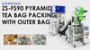 ZONESUN ZS-FS90 Automatic Inner and Outer Tea Bag Packaging Machine Teabag Line video