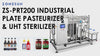 ZONESUN ZS-PRT200 Continuous Plate Pasteurizer with CIP Cleaning System for Milk Juice Liquid Food Processing