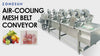 ZONESUN ZS-CT5 Industrial Air Cooling Mesh Belt Conveyor for Food Proc