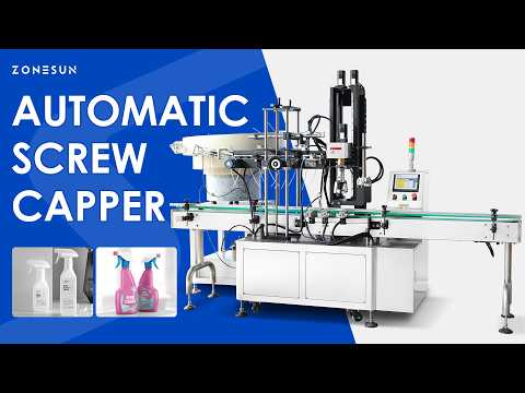 ZONESUN ZS-XG445 Automatic Servo Trigger Pump Bottle Capping Machine video
