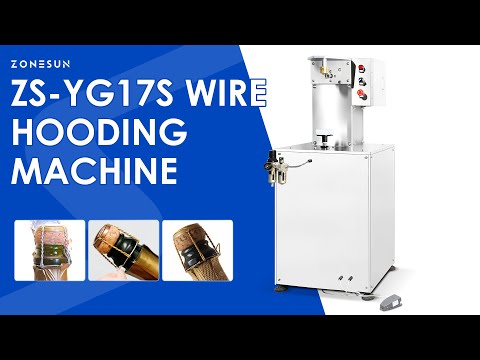 ZONESUN ZS-YG17S Semi Automatic Wine Cap Wire Hooding Machine.