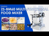 ZONESUN ZS-BM60 Multi-functional Food Mixer Stainless Steel Bowl for Baking Dough Kneading